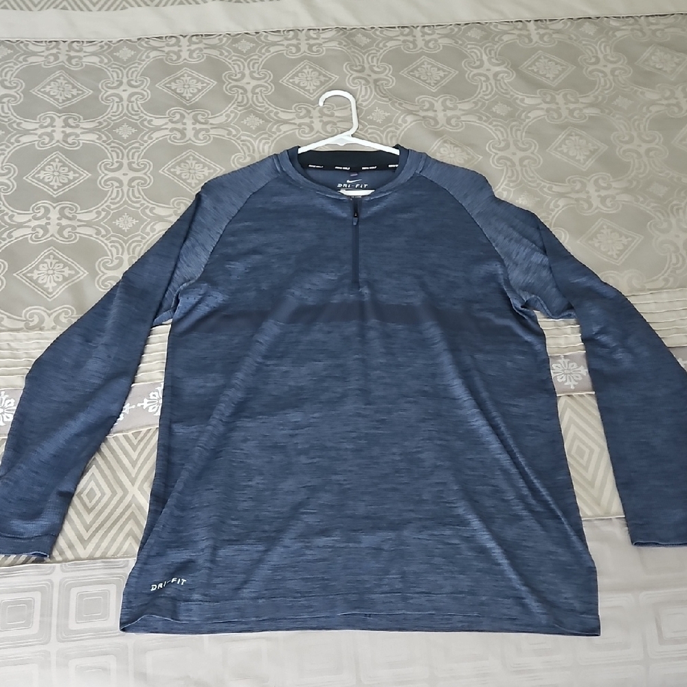 Nike Dri-FIT Navy Long Sleeve Shirt